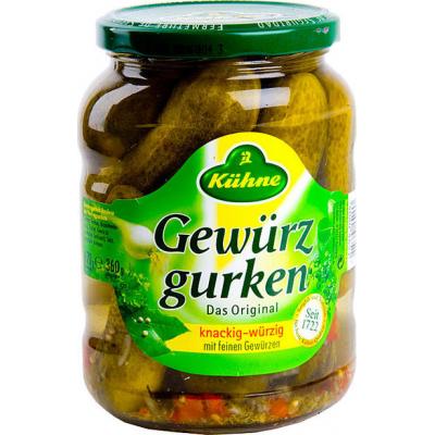 Pepinillo Kuhne Frasco Cristal 360g