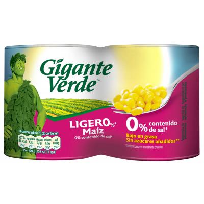 Maiz Gigante Verde Ligero Lata 140g Pack-2