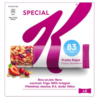 Barrita Special K Frutas Rojas 21g Ramo 6u