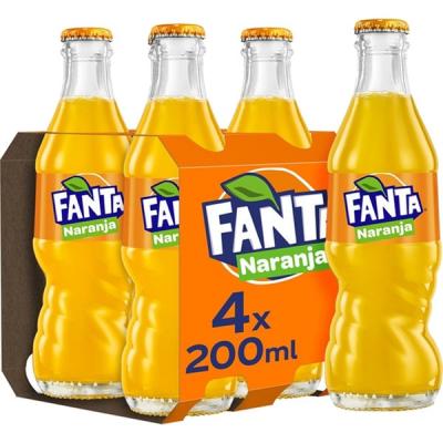Refresco Fanta Naranja Botella 20cl Pack-4