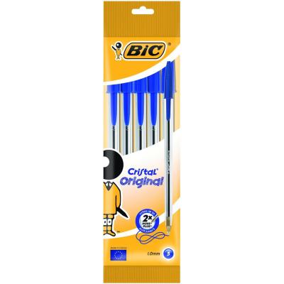 Boligrafo Bic Cristal Azul 5u
