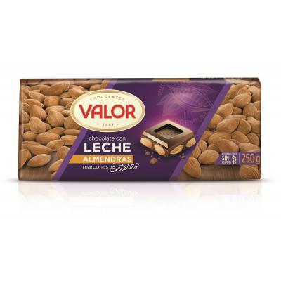 Chocolate Valor Puro Almendra Con Leche 250g