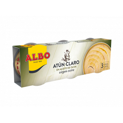 Atun Albo Claro Aceite Virgen Extra 48g Pack-3