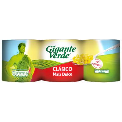 Maiz Gigante Verde Dulce 420g Pack-3