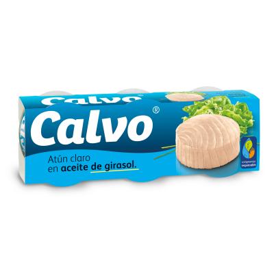 Atun Calvo Claro Aceite Girasol Ro-80 52g Pack-3