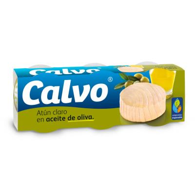 Atun Calvo Claro Aceite Oliva 52g Pack-3