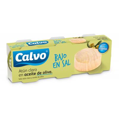 Atun Calvo Aceite Oliva Bajo En Sal 52 Gr Pack-3
