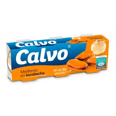 Mejillon Calvo Escabeche Ro-80 40g Pack-3