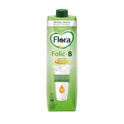 Leche Flora Semi Folic B 1l