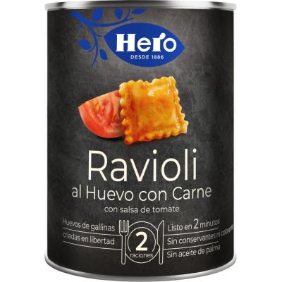Raviolis Hero Al Huevo Con Carne 420g