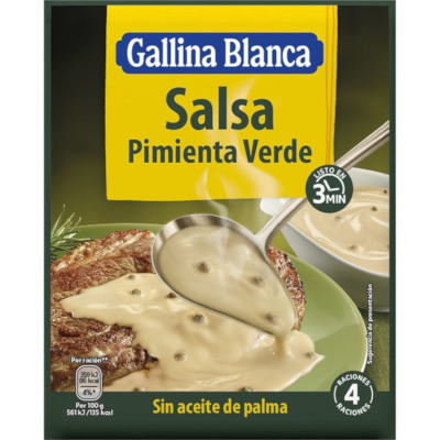 Salsa Gallina Blanca Pimienta Verde 50g