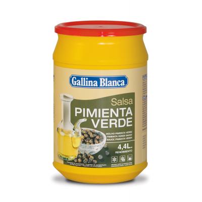 Salsa Gallina Blanca Pimienta Verde 600g