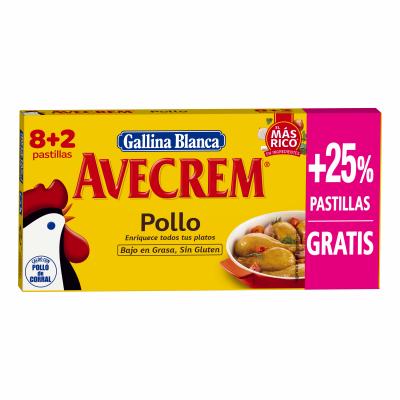 Caldo Avecrem Pollo 75g 8+2 Pastillas