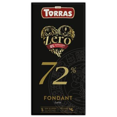 Chocolate Torras Zero 72% Negro Sin Azucar 100g
