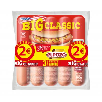 Salchicha Elpozo Big Clasica Pack-3 600g
