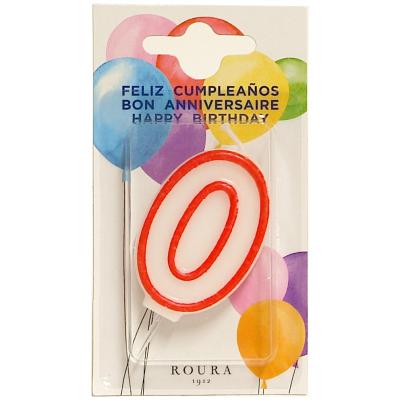 Vela Ceras Roura Cifra Aniversario N0