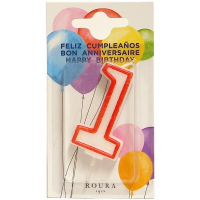 Vela Ceras Roura Cifra Aniversario N1