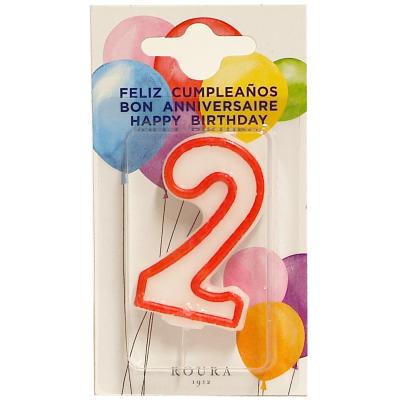 Vela Ceras Roura Cifra Aniversario N2