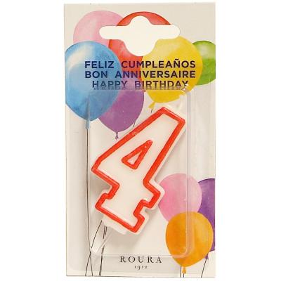 Vela Ceras Roura Cifra Aniversario N4