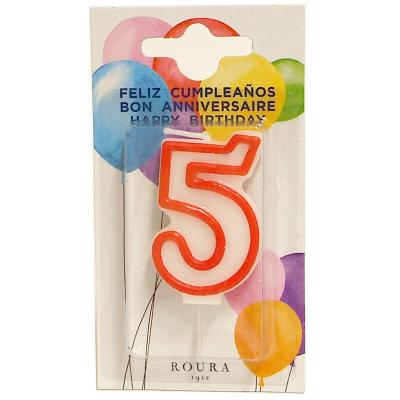 Vela Ceras Roura Cifra Aniversario N5