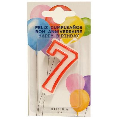 Vela Ceras Roura Cifra Aniversario N7