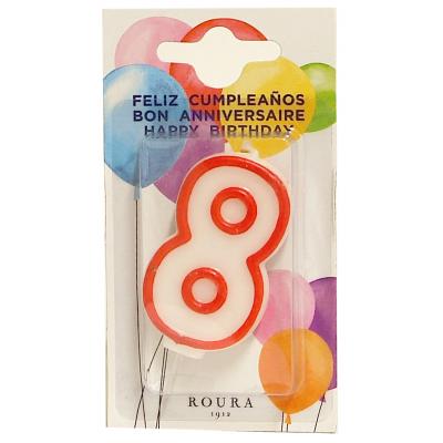 Vela Ceras Roura Cifra Aniversario N8