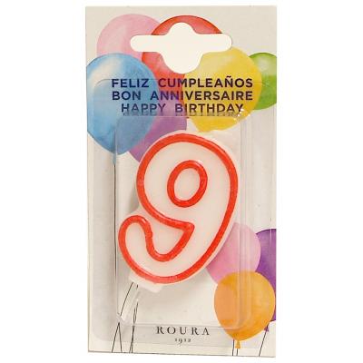 Vela Ceras Roura Cifra Aniversario N9