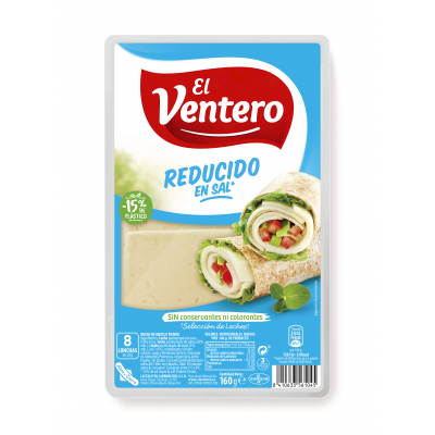 Queso Ventero Bajo En Sal Tierno Lonchas 140g