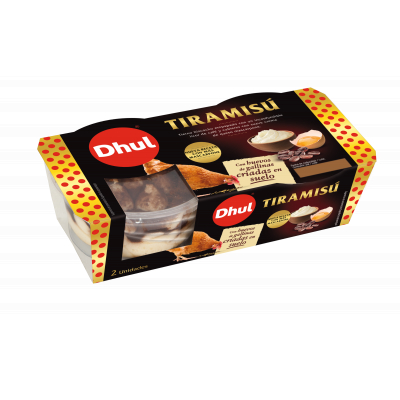 Postre Dhul Oro Tiramisu 80g Pack-2