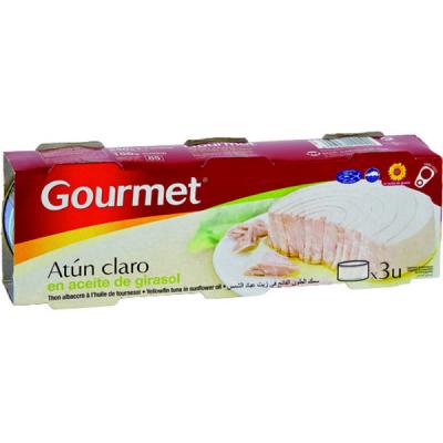 Atun Gourmet Claro Aceite Girasol 52gx3u