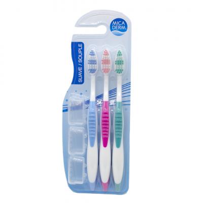 Cepillo Micaderm Dental Suave Pack-3