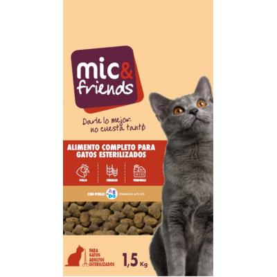 Comida Gato Mic&Friends Esterilizado 1,5k