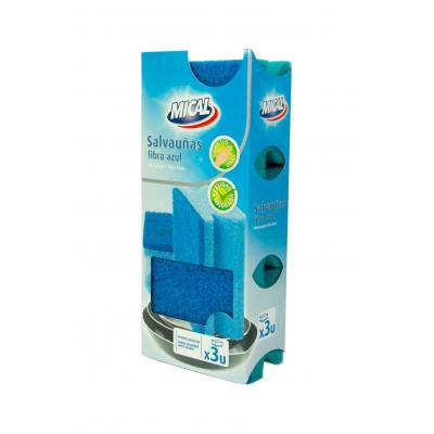 Estropajo Mical Salvauñas Azul P-3