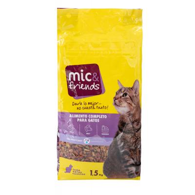 Comida Gato Mic&Friends Carne/Verdura 1,5k