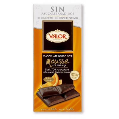 Chocolate Valor Mousse Naranja Sin Azucar 150g