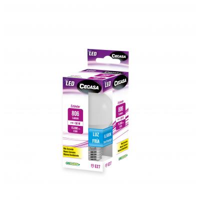 Bombilla Standard Cegasa 8w E27 6500k