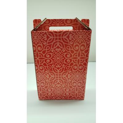 Caja Carton Decorada 3 Botellas