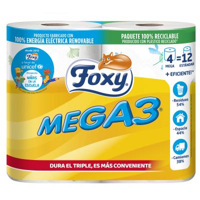 Papel Higienico Foxy Mega3 4u