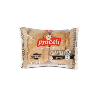 Pan Proceli Ciabatta Rustica Sin Gluten 60g 2u