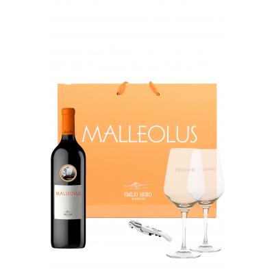 Estuche Vino Malleolus 75cl 14º + Copas