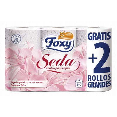 Papel Higienico Foxy Seda 4+2u