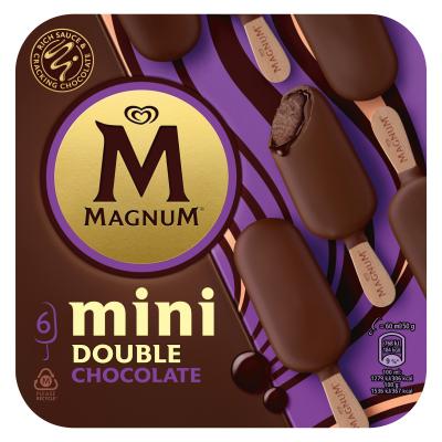 Helado Magnum Mini Doble Chocolate 6x60ml