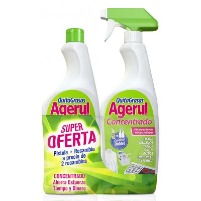 Desengrasante Agerul Duplo Pistola+Recambio 2x750ml