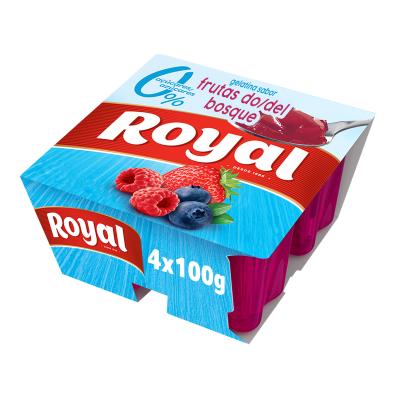 Gelatina Royal Frutos Del Bosque 0% 90g Pack-4