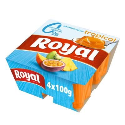 Gelatina Royal Tropical 0% 90g Pack-4