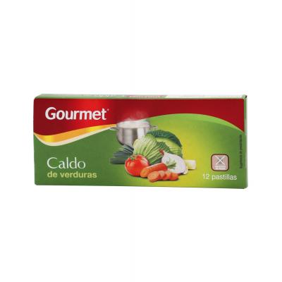 Caldo Gourmet Verduras 120g 12 Pastillas