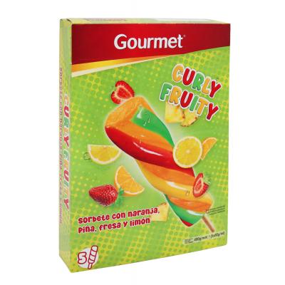 Helado Gourmet Curly Fruit 5u 90ml