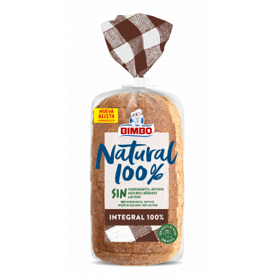 Pan Bimbo Molde Natural Integral Con Corteza 460g