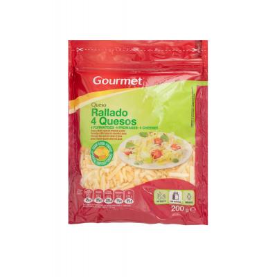 Queso Gourmet 4 Quesos Rallado 200g