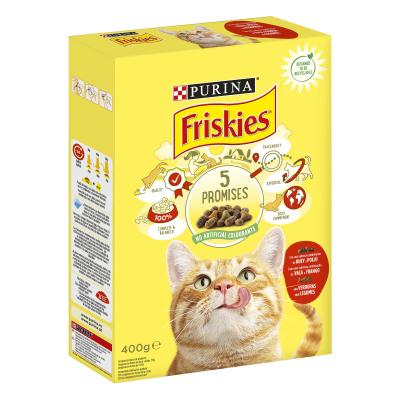 Comida Gato Friskies Buey/Pollo/Verduras 400g
